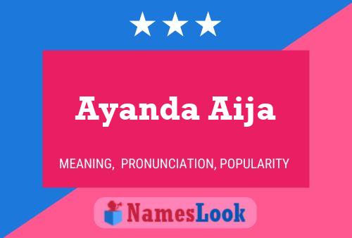 Poster del nome Ayanda Aija