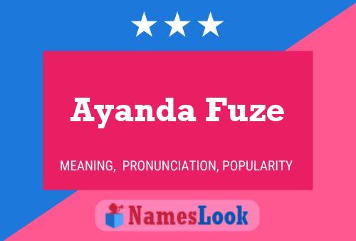 Poster del nome Ayanda Fuze