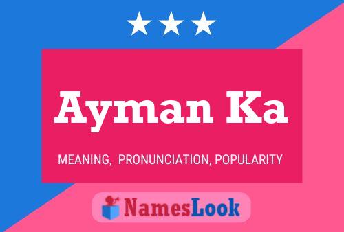 Poster del nome Ayman Ka