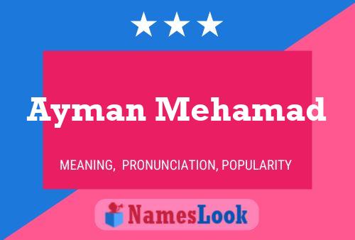 Poster del nome Ayman Mehamad