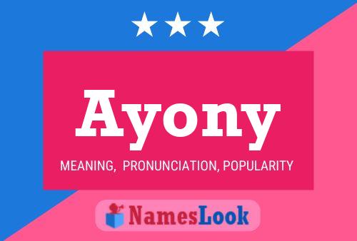 Poster del nome Ayony