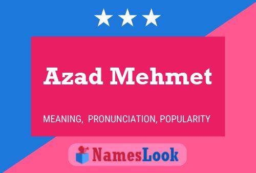 Poster del nome Azad Mehmet