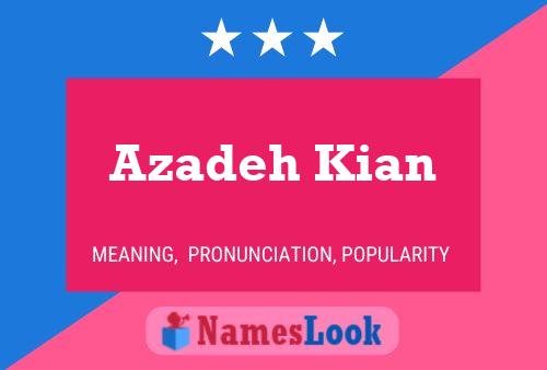 Poster del nome Azadeh Kian