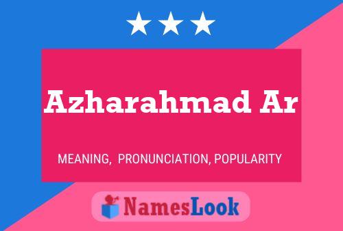 Poster del nome Azharahmad Ar