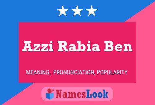 Poster del nome Azzi Rabia Ben