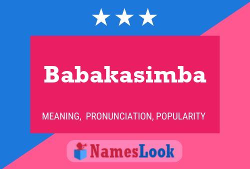 Poster del nome Babakasimba