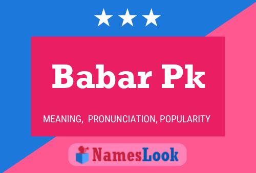 Poster del nome Babar Pk