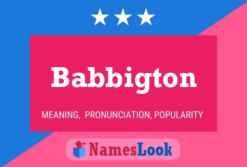 Poster del nome Babbigton