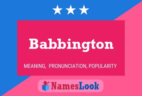 Poster del nome Babbington