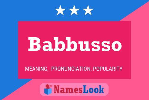 Poster del nome Babbusso