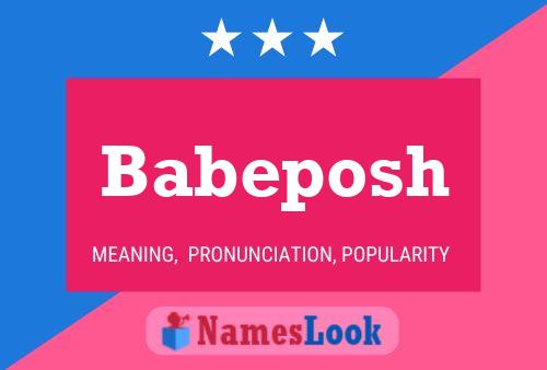 Poster del nome Babeposh