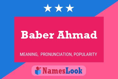 Poster del nome Baber Ahmad