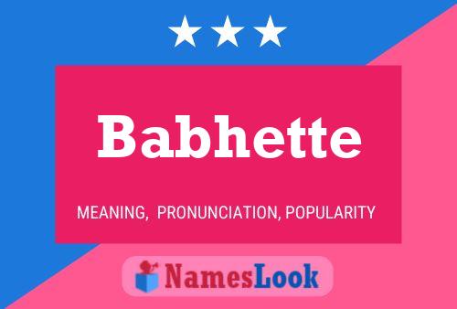 Poster del nome Babhette