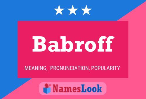 Poster del nome Babroff