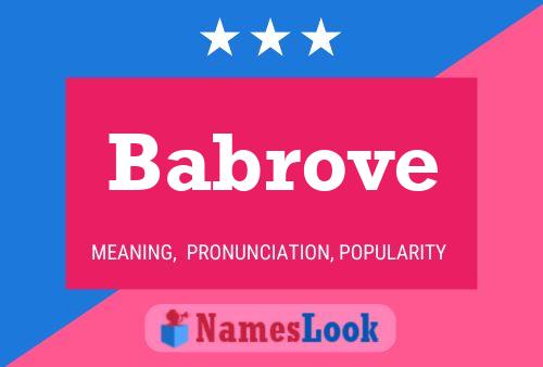 Poster del nome Babrove