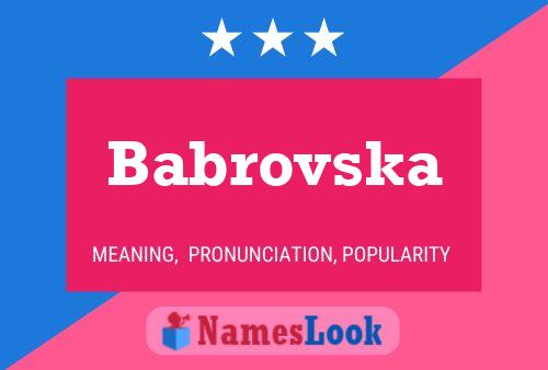 Poster del nome Babrovska