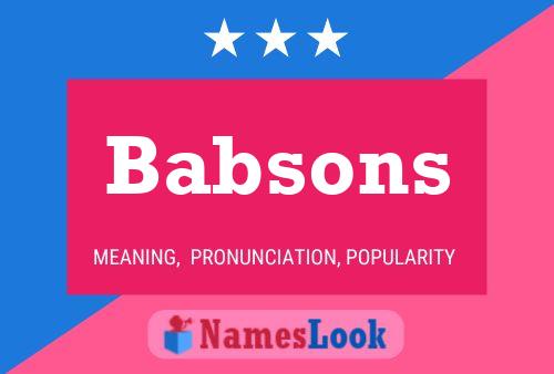 Poster del nome Babsons