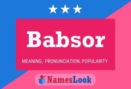 Poster del nome Babsor