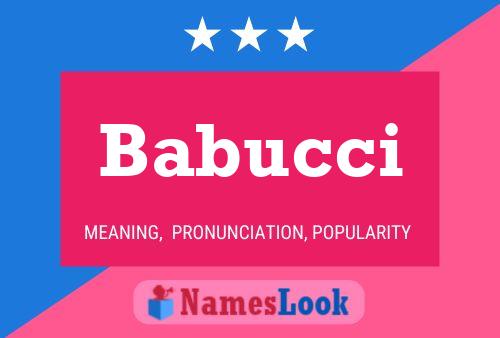 Poster del nome Babucci