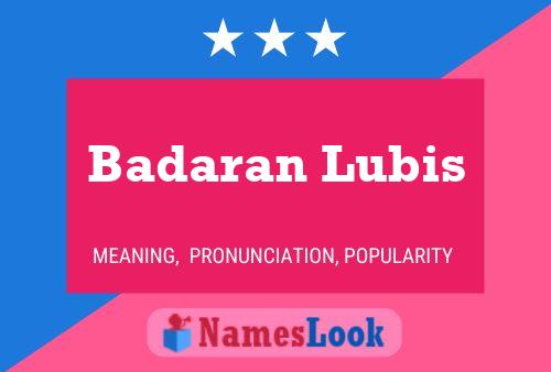 Poster del nome Badaran Lubis