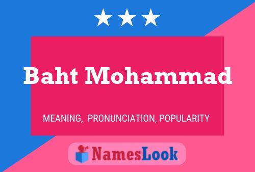 Poster del nome Baht Mohammad