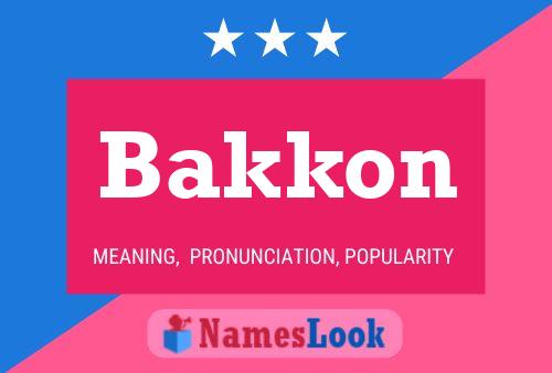 Poster del nome Bakkon