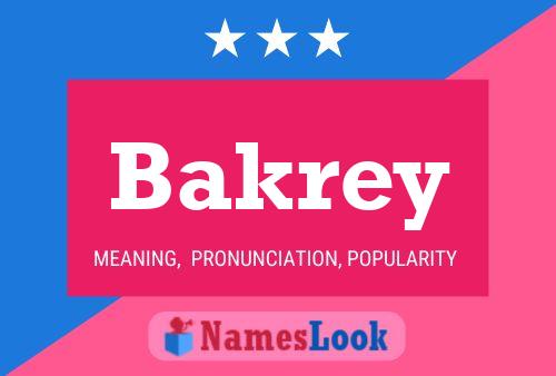 Poster del nome Bakrey