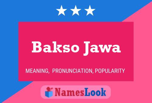 Poster del nome Bakso Jawa