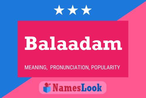 Poster del nome Balaadam