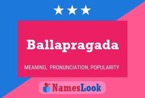 Poster del nome Ballapragada