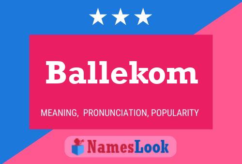 Poster del nome Ballekom