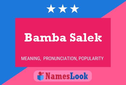 Poster del nome Bamba Salek