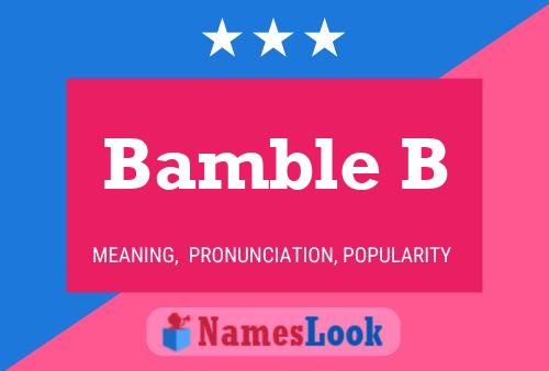 Poster del nome Bamble B