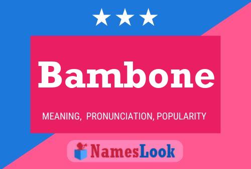 Poster del nome Bambone