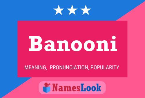 Poster del nome Banooni