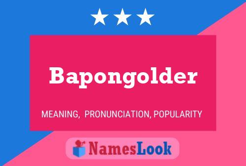 Poster del nome Bapongolder