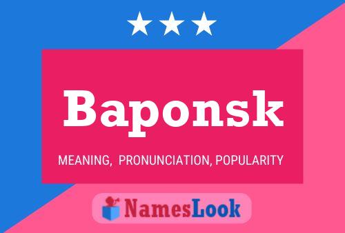 Poster del nome Baponsk