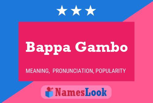 Poster del nome Bappa Gambo