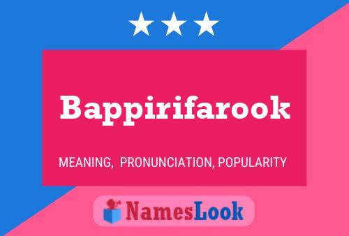 Poster del nome Bappirifarook