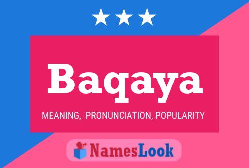 Poster del nome Baqaya