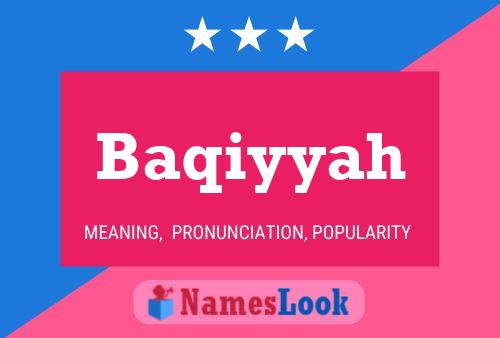 Poster del nome Baqiyyah