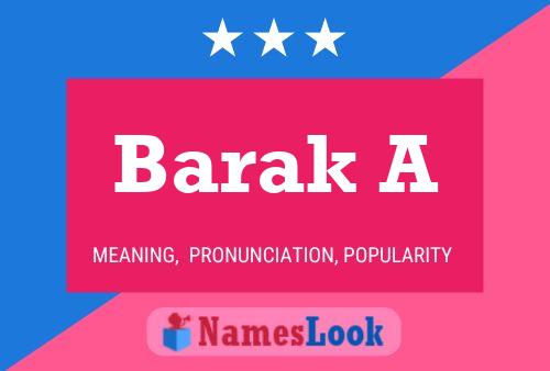 Poster del nome Barak A