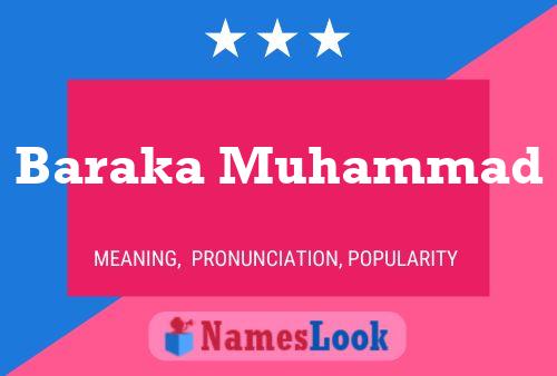 Poster del nome Baraka Muhammad