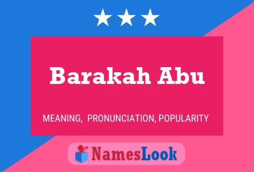 Poster del nome Barakah Abu