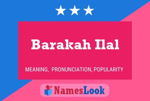 Poster del nome Barakah Ilal