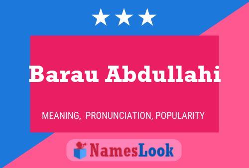 Poster del nome Barau Abdullahi