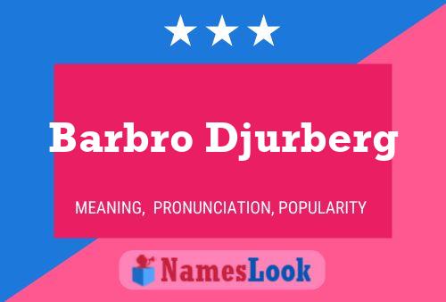 Poster del nome Barbro Djurberg