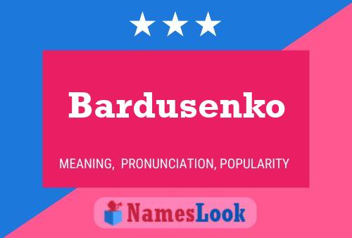 Poster del nome Bardusenko