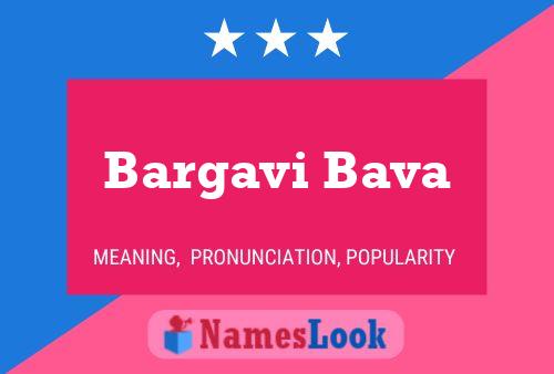 Poster del nome Bargavi Bava