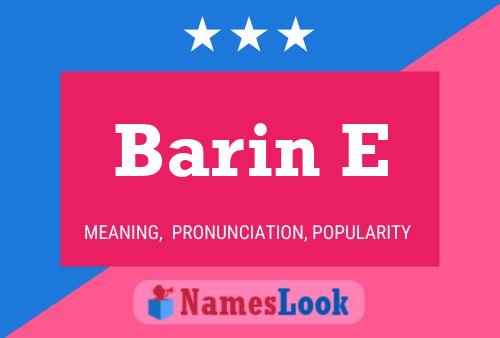 Poster del nome Barin E